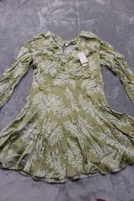 Rebecca Taylor женщин размер 8 зеленый Godet мини-платье новый с ярлыками - Изображение 1 из 4