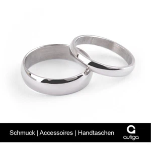 Herren Damen Ring Edelstahl Gewölbt Partnerring Bandring Hochglanzpoliert - Bild 1 von 2