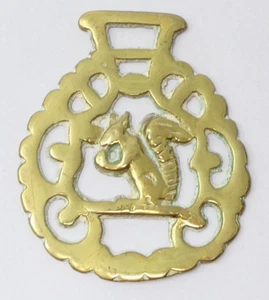 Brass Horse Brass Squirrel Motif Scalloped Openwork Harness Decoration - Picture 1 of 2
