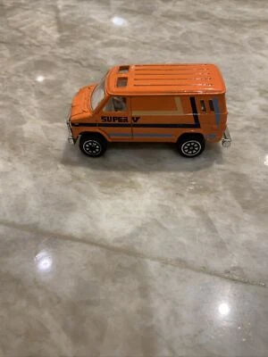 Chevrolet Van vintage, Super V, naranja, diecast 1/64 Foto 1 de 4