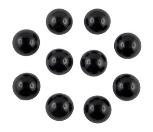 Halbperlen rund 18 mm schwarz 10 Stück (lose Halbperlen) - Bild 1 von 2