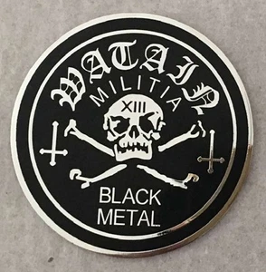 WATAIN-MILIZ SCHWARZ METALL-WEICHE EMAILLE METALL PIN ABZEICHEN - Bild 1 von 3