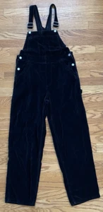 Vintage GAP Black Velvet Bib Overalls Girls 2XL XXL 90's Y2k - Picture 1 of 7