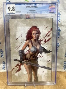 SAVAGE RED SONJA #1 Graded MARCO TURINI VIRGIN Comic  LTD 500 Bloody  Cgc 9.8 - Picture 1 of 2
