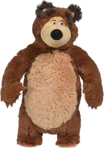 Masha and the Bear Masha Plush Bear, Toys for Kids, Ages 3+, Brown Cover