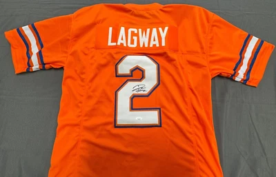 DJ Lagway Signed Florida Gators Custom Orange Jersey Black Autograph JSA - Image 1 of 4