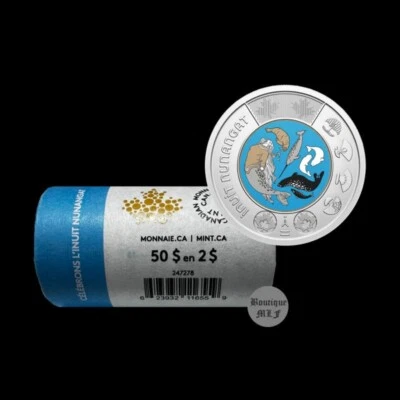 2024  Celebrating Inuit Nunangat Color,  $2.00 coins UNC. from special wrap roll - Image 1 of 2