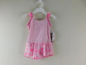 JACQUES MORET Girls size 4T Pink Heart Flutter Sleeve Dance Dress Outfit NEW - Picture 1 of 3