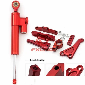 For HONDA CB650F 2014-2017 Steering Damper Stabilizer Mounting Holder Red - Picture 1 of 12