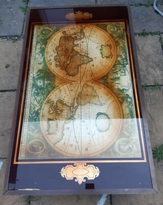Vintage Coffee Table With World Map - Picture 1 of 3