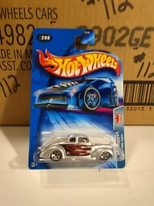 2004 Hot Wheels #206 Pride Rides 1940 FORD COUPE Silver w/Chrome 5 Spoke Wheels - Picture 1 of 5