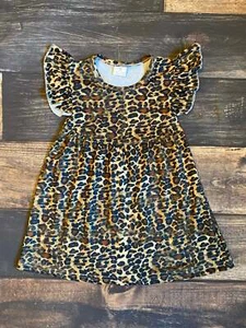 Leopard Print Pearl Milk Silk Dress - Picture 1 of 1