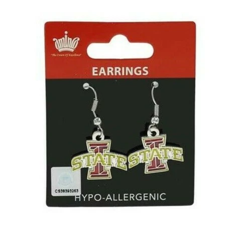 IOWA STATE CYCLONES NCAA TEAM LOGO DANGLE EARRINGS BY AMINCO FREE SHIPPING Cover