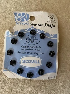 Vintage 1960’s Scovill Sew-On Snaps: Unused - Picture 1 of 4
