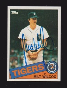 Topps #99 Milt Wilcox 1985 Tigres de Detroit firmado autógrafo certificado de autenticidad automático - Imagen 1 de 1