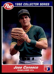 1992 Post Cereal Jose Canseco Oakland Athletics #25