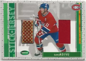 2002-03 Parkhurst Stick and Maglie #SJ7 Saku Koivu Montreal Canadiens 90* - Foto 1 di 2