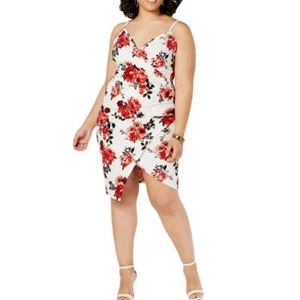 Almost Famous Dress Sleeveless Wrap Skirt Floral White Sz 2X Plus NEW NWT 407 - Picture 1 of 1
