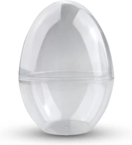 5 Stück Acryl-Eier 12 cm Durchmesser transparent teilbar stehend Kunststoff - Bild 1 von 7
