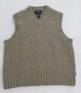 American Eagle Weste Herren Large 100% Lammwolle ärmellos Strickpullover Freizeit  - Bild 1 von 9