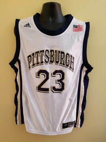 Pittsburgh Panthers Adidas NCAA Basketball Jersey USA Flag Used Size L Cover