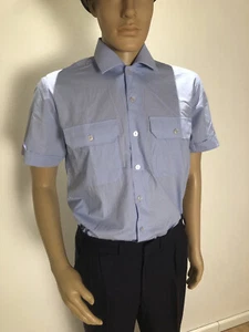 original Bundeswehr Diensthemd Hellblau Kurzarm Uniformhemd Hemd Feuerwehr blau - Bild 1 von 5