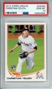 CHRISTIAN YELICH 2013 Topps Update ROOKIE #US290 PSA 10 GEM MINT Brewers MVP - Picture 1 of 2