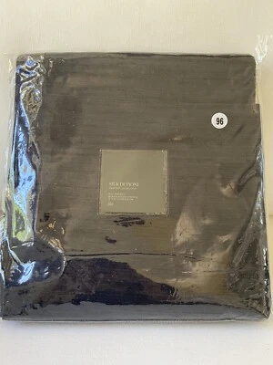 Restoration Hardware Silk Dupioni Drapery One Panel  RP 50x96 Indigo Blue - Image 1 of 4