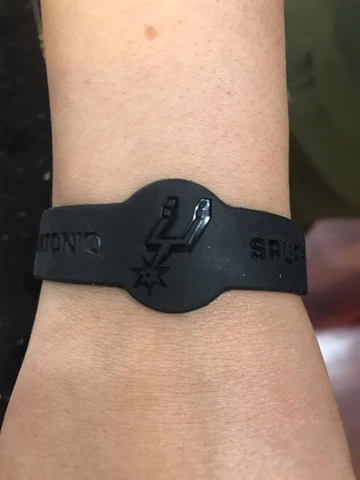 San Antonio Spurs Nba logo silicone wristband bracelet adult Black Cover