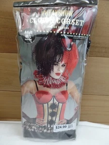 SEXY CORSÉ DE PAYASO EVIL ESPELUZNANTE ASESINO PARA ADULTOS MEDIANO/GRANDE (HASTA 10 TALLA 12) - Imagen 1 de 5