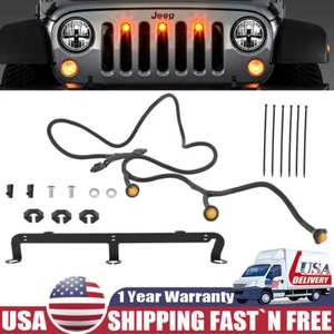 Pre-Runner LED Grille Light Bar Kit For Jeep Wrangler JK 2-Door/4-Door 2007-2018 - Picture 1 of 12