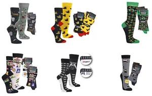 2 Paar lustige Socken missmatched Kühe Nutella Ringel uvm ideal als Geschenk - Bild 1 von 14