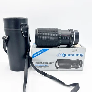 Quantaray Automatic Compact 80-205mm Zoom Lens One Touch F/3.8 Pentax-K & Case - Picture 1 of 9
