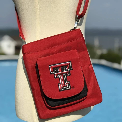 Charm 14 NCAA Crossbody Handbag Women's- Embroidered Logo by Little Earth Cover