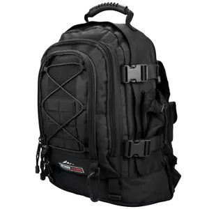 3 Day Black Expandable Tactical Backpack Military Camping Hiking Hydration Bag - Picture 1 of 10