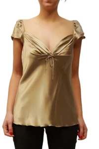 240€-70% ARMANI COLLEZIONI DAMEN SHIRT AMC11T AM301 GOLD Gr. 44/48 P/E. - Bild 1 von 3