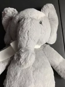 Pottery Barn Kids PBK gray elephant plush stuffed animal soft Lovey grey O - Picture 1 of 8