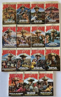 JAKE LOGAN Lot of 15 SLOCUM western series 233-274 - Imagem 1 de 4