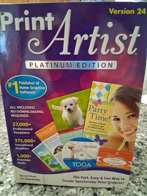 Rare Print Artist Platinum Edition Version 24  NEW Factory Sealed NOVA - Image 1 of 4