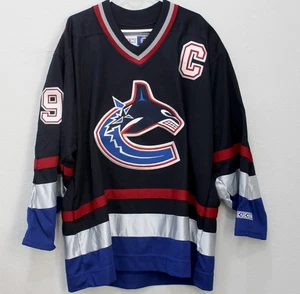 Vintage Vancouver Canucks Markus Naslund Blue #19 Authentic CCM Hockey Jersey XL - Picture 1 of 6