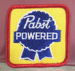 NEW Vintage Blue Ribbon Beer "Pabst Powered" Embroidered Sew-on Patch 3" x 3" - Picture 1 of 3