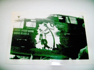 WWII black & white original photos of B-24-J of 'OVER SHOT' nose art - Picture 1 of 1