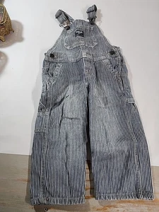 Vintage OshKosh B'gosh Overall Kleinkind 24M Hickory Streifen Vestbak Made USA 90er - Bild 1 von 11