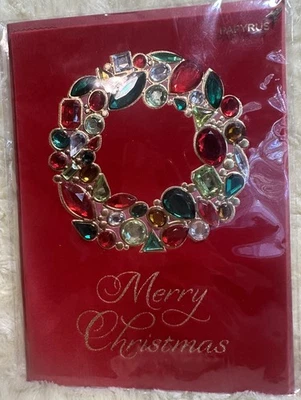 Tarjeta de Navidad Papiro 2016 3D Multicolor GRAN BLING Guirnalda con Joyas Pana Foto 1 de 3