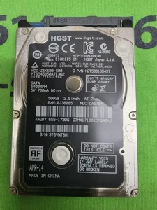 HGST 500GB 2.5" 5400RPM HDD Hard Disk Drive 655-1730G HTS545050A7E362 - Picture 1 of 1