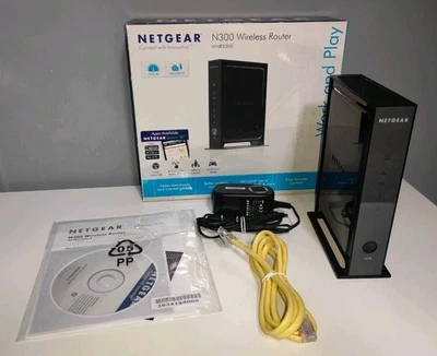 NETGEAR WNR2000 ROUTER GIGABIT WIRELESS - 5 PORTE - FULL BUNDLE - Immagine 1 di 4