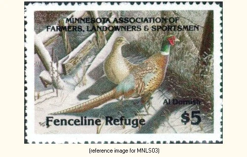 D2K Minnesota Farmers, Landowners 1983 $5 Stamp (pheasant) - Image 1 of 1