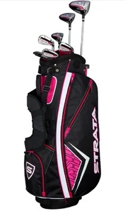 Callaway Strata 11 Piece Womens Complete Package Set - 2019 Black Pink - Left - Picture 1 of 9