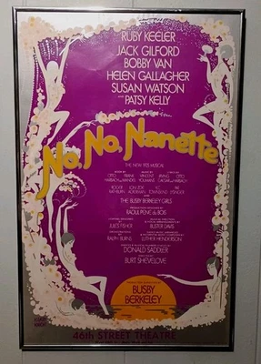1st Edition Vintage 1977 "No No Nanette" Poster Broadway 46th St Theatre 14 x 22 - Image 1 of 4