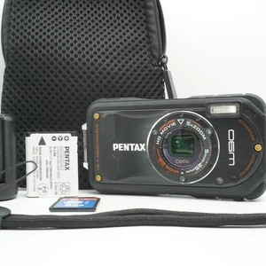 Pentax Optio W90 schwarz kompakte wasserdichte Digitalkamera getestet aus Japan - Bild 1 von 23